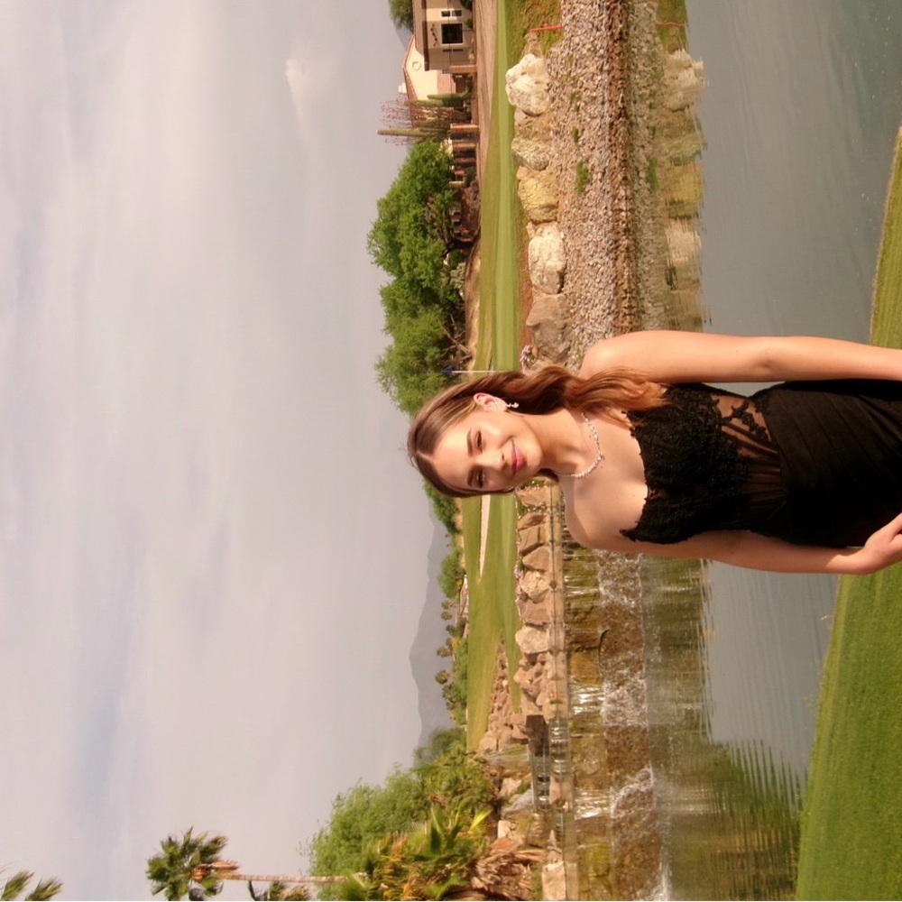 Windsor Black Lace Prom Dress